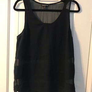Black chiffon top